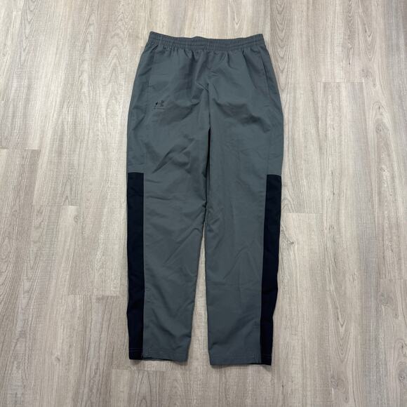 Under Armour Vital Woven Pants Men's Large Gray Black Gym Workout Training - Picture 1 of 10
